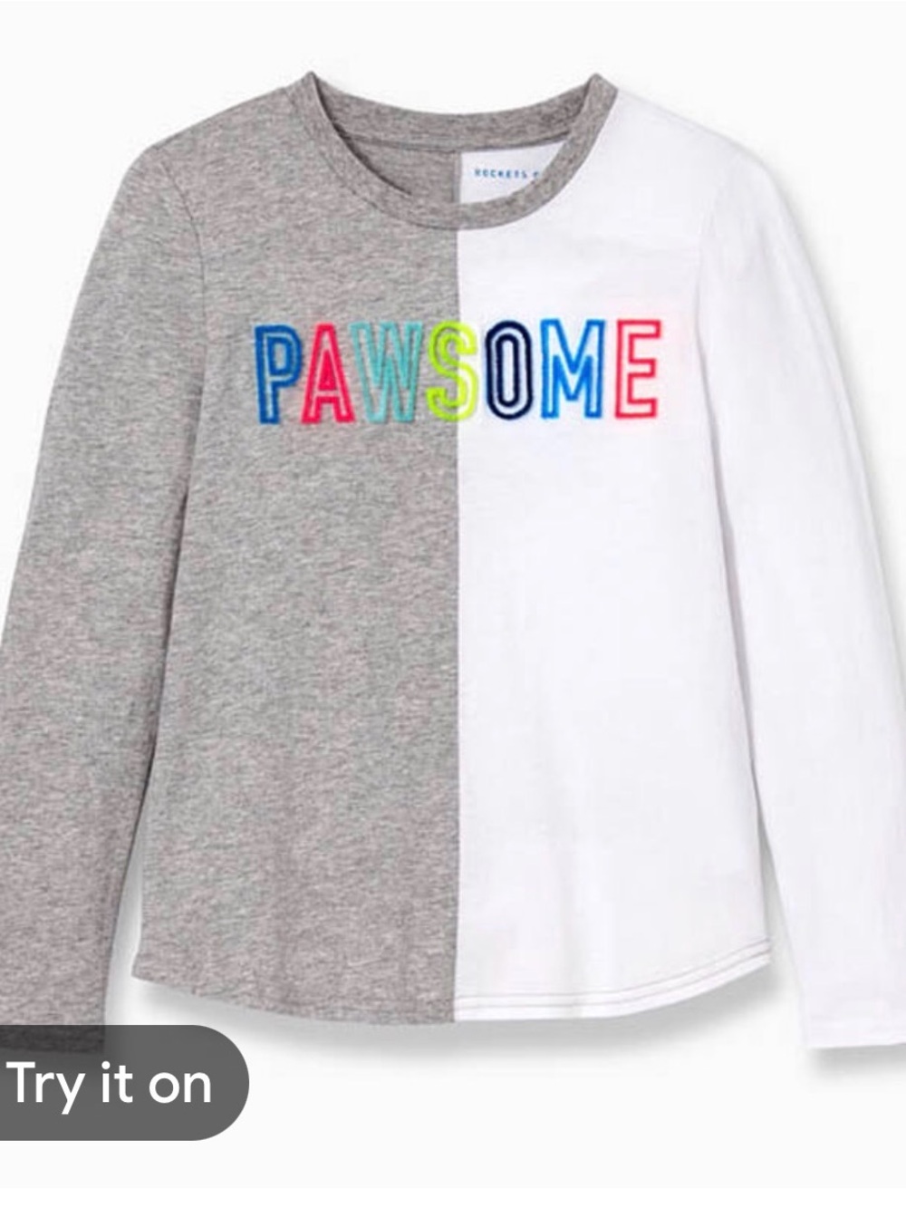 Rockets of Awesome “Pawsome” Colorblock Tees — Bundle of 2 (Sizes 6 & 8)